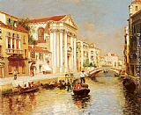 Rubens Santoro A Venetian Canal painting